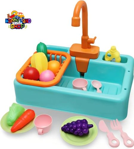 لعبة مغسلة المطبخ الكهربائية للأطفال – Kitchen Sink Set